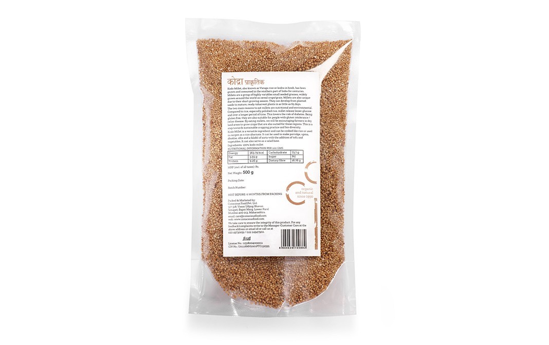 Conscious Food Kodo Millet Natural    Pack  500 grams